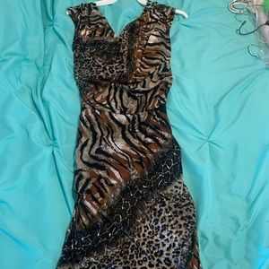 Papaya Cheetah/Leopard Sexy Dress (Medium)